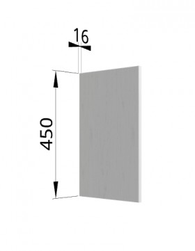 Панель торцевая (для шкафа горизонтального высокого) ВПГ Капля (Белый) в Черлаке - cherlak.katalogmebeli.com | фото