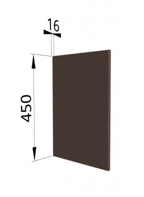 Панель торцевая (для шкафа горизонтального высокого) ВПГ Квадро (Шоколад кожа) в Черлаке - cherlak.katalogmebeli.com | фото