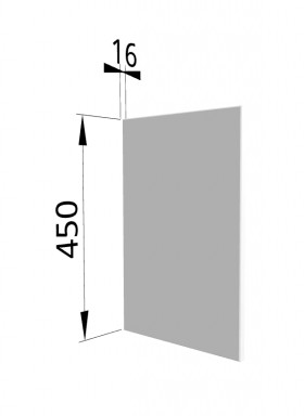 Панель торцевая (для шкафа горизонтального высокого) ВПГ Ройс (Белый софт) в Черлаке - cherlak.katalogmebeli.com | фото