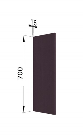 Панель торцевая (для шкафа верхнего) П Тито, Гарда (Пурпур) в Черлаке - cherlak.katalogmebeli.com | фото