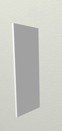 Панель торцевая П Капля (для шкафа верхнего) Белый в Черлаке - cherlak.katalogmebeli.com | фото