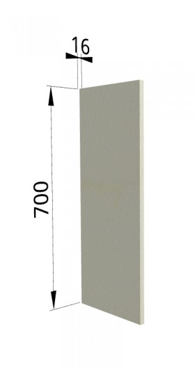 Панель торцевая П Квадро (для шкафа верхнего) Ваниль кожа в Черлаке - cherlak.katalogmebeli.com | фото