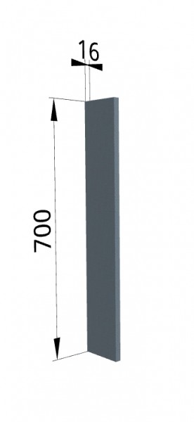 Панель торцевая ПТ 400 Квадро (для шкафа торцевого верхнего) Лунный свет в Черлаке - cherlak.katalogmebeli.com | фото