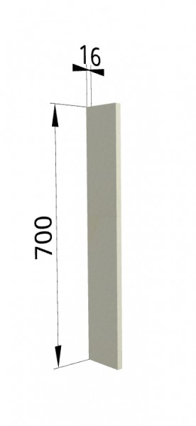 Панель торцевая ПТ 400 Квадро (для шкафа торцевого верхнего) Ваниль кожа в Черлаке - cherlak.katalogmebeli.com | фото