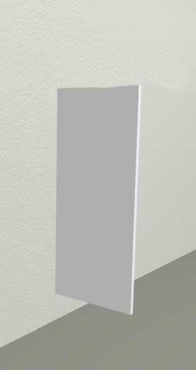 Панель торцевая СТ 400 Капля (для шкафа торцевого нижнего) Белый в Черлаке - cherlak.katalogmebeli.com | фото