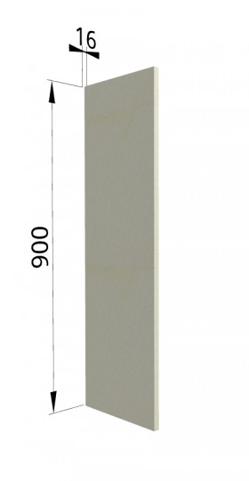Панель торцевая ВП Квадро (для шкафа верхнего высокого) Ваниль кожа в Черлаке - cherlak.katalogmebeli.com | фото