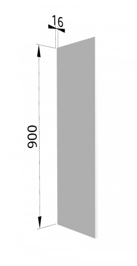 Панель торцевая ВП Ройс (для шкафа верхнего высокого) Белый софт в Черлаке - cherlak.katalogmebeli.com | фото