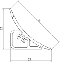 Плинтус LB-23, L=3000мм, черный матовый в Черлаке - cherlak.katalogmebeli.com | фото 2