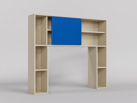 Полка на стол Скай люкс (Синий/корпус Клен) в Черлаке - cherlak.katalogmebeli.com | фото