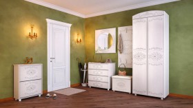 Шкаф 2-х дверный комбинированный "Каролина" (патина) в Черлаке - cherlak.katalogmebeli.com | фото 8