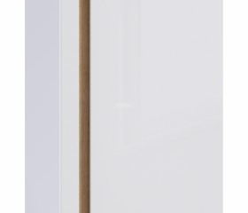 Веста СБ-2259 Шкаф 2х дверный с зеркалом Дуб Бунратти/Белый глянец в Черлаке - cherlak.katalogmebeli.com | фото 3