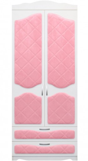Шкаф 2-х створчатый с ящиками серии Иллюзия 36 Светло-розовый в Черлаке - cherlak.katalogmebeli.com | фото 1