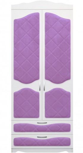 Шкаф 2-х створчатый с ящиками серии Иллюзия 67 Светло-фиолетовый в Черлаке - cherlak.katalogmebeli.com | фото