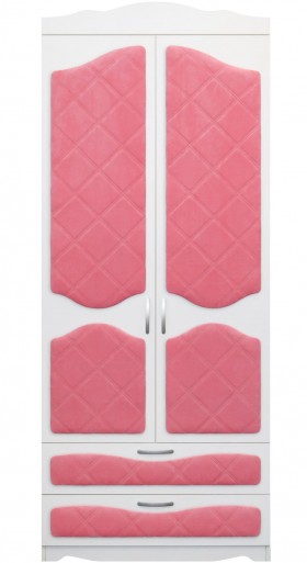 Шкаф 2-х створчатый с ящиками серии Иллюзия 89 Розовый в Черлаке - cherlak.katalogmebeli.com | фото 1