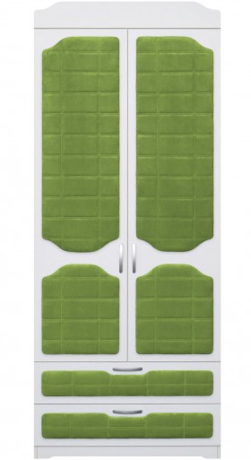 Шкаф 2-х створчатый с ящиками серии Спорт 76 Зелёный в Черлаке - cherlak.katalogmebeli.com | фото