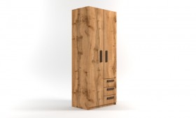 Шкаф 2-х створчатый с ящиками Шервуд (Дуб Вотан) в Черлаке - cherlak.katalogmebeli.com | фото 1
