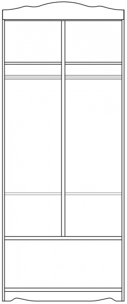 Шкаф 2-х створчатый серии Иллюзия 71 Бордовый в Черлаке - cherlak.katalogmebeli.com | фото 5