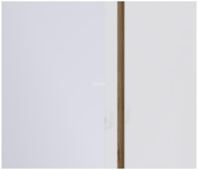Веста СБ-2258 Шкаф 3х дверный с зеркалом Дуб Бунратти/Белый глянец в Черлаке - cherlak.katalogmebeli.com | фото 2