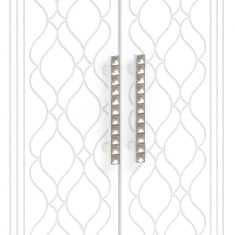 Шкаф 4 двери М21 Спальня Тиффани (белый текстурный) в Черлаке - cherlak.katalogmebeli.com | фото 2
