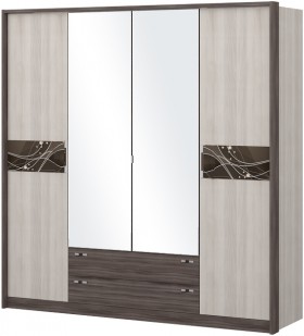 Шкаф четырехстворчатый с зеркалом Шк69.1 Николь в Черлаке - cherlak.katalogmebeli.com | фото 1