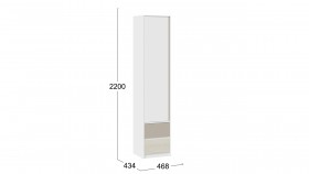 Шкаф для белья комбинированный «Сканди» Дуб Гарден/Белый/Глиняный серый в Черлаке - cherlak.katalogmebeli.com | фото 3