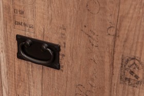 Шкаф для белья «Пилигрим» (Дуб Каньон светлый, Фон серый) в Черлаке - cherlak.katalogmebeli.com | фото 4