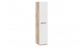 Шкаф для белья с 1-ой дверью «Фьюжн» Дуб Делано/Белый глянец в Черлаке - cherlak.katalogmebeli.com | фото 1