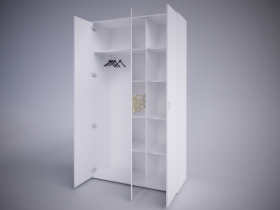 Шкаф для одежды 3-х дверный Селена EVO Белый Распродажа в Черлаке - cherlak.katalogmebeli.com | фото 3