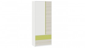 Шкаф для одежды комбинированный «Сканди» Дуб Гарден/Белый/Зеленый в Черлаке - cherlak.katalogmebeli.com | фото 1