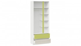 Шкаф для одежды комбинированный «Сканди» Дуб Гарден/Белый/Зеленый в Черлаке - cherlak.katalogmebeli.com | фото 3