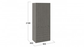 Шкаф для одежды с 2 дверями «Либерти» Хадсон в Черлаке - cherlak.katalogmebeli.com | фото 2