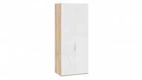 Шкаф для одежды с 2 глухими дверями «Эмбер» Яблоня Беллуно/Белый глянец в Черлаке - cherlak.katalogmebeli.com | фото