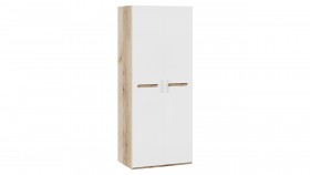 Шкаф для одежды с 2-мя дверями «Фьюжн» Дуб Делано/Белый глянец в Черлаке - cherlak.katalogmebeli.com | фото