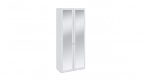 Шкаф для одежды с 2-мя зеркальными дверями «Ривьера» (Белый) в Черлаке - cherlak.katalogmebeli.com | фото 1
