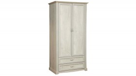 Шкаф для одежды "Сохо" (бетон пайн белый/2 ящика/зеркало) в Черлаке - cherlak.katalogmebeli.com | фото 2