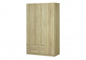 Шкаф для платья и белья 3-х дверный без зеркала Дуб Сонома в Черлаке - cherlak.katalogmebeli.com | фото 1