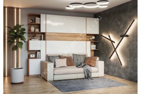 Шкаф-кровать с диваном Дина в Черлаке - cherlak.katalogmebeli.com | фото 1