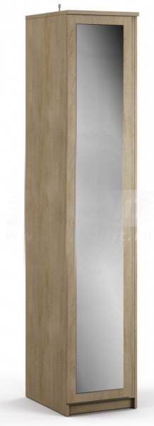 Веста СБ-2260 Шкаф 1 дверный с зеркалом Дуб Сонома в Черлаке - cherlak.katalogmebeli.com | фото