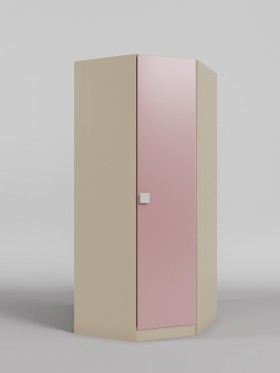 Шкаф угловой (угловая секция) Грэйси (Розовый/корпус Клен) в Черлаке - cherlak.katalogmebeli.com | фото 1