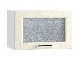 Шкаф верхний горизонтальный со стеклом 500, ШВГС 500 (Клен кремовый/корпус белый) в Черлаке - cherlak.katalogmebeli.com | фото