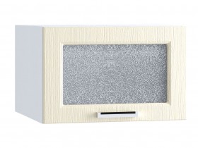 Шкаф верхний горизонтальный со стеклом 510, ШВГС 510 (Клен крем/корпус белый) в Черлаке - cherlak.katalogmebeli.com | фото