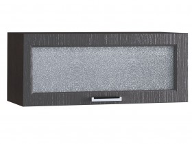 Шкаф верхний горизонтальный со стеклом 800, ШВГС 800 (Клен серый/корпус венге) в Черлаке - cherlak.katalogmebeli.com | фото