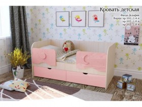 Соня Кровать детская 2 ящика 1.6 Розовый глянец в Черлаке - cherlak.katalogmebeli.com | фото 1