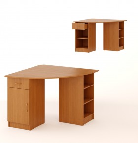 Угловой компьютерный стол 2 (Бук темный) в Черлаке - cherlak.katalogmebeli.com | фото