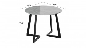 Стол обеденный «Гарда» Тип 1 (Белый/Стекло матовое черный графит) в Черлаке - cherlak.katalogmebeli.com | фото 7