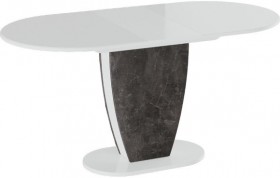 Стол обеденный «Монреаль» Тип 1 (Белый глянец/Моод темный) в Черлаке - cherlak.katalogmebeli.com | фото 2
