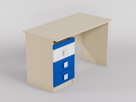 Стол (прямая столешница) Скай люкс (Синий/Белый/корпус Клен) в Черлаке - cherlak.katalogmebeli.com | фото 1