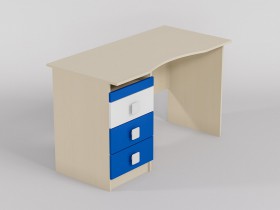 Стол (столешница с выемкой) Скай люкс (Синий/Белый/корпус Клен) в Черлаке - cherlak.katalogmebeli.com | фото