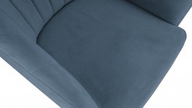 Стул «Верона» Т6 Черный муар/Велюр D007 Пыльно-синий в Черлаке - cherlak.katalogmebeli.com | фото 3