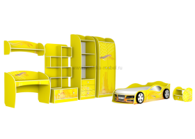 Тумба прикроватная Авто-3 с рисунком Авто Желтый в Черлаке - cherlak.katalogmebeli.com | фото 5